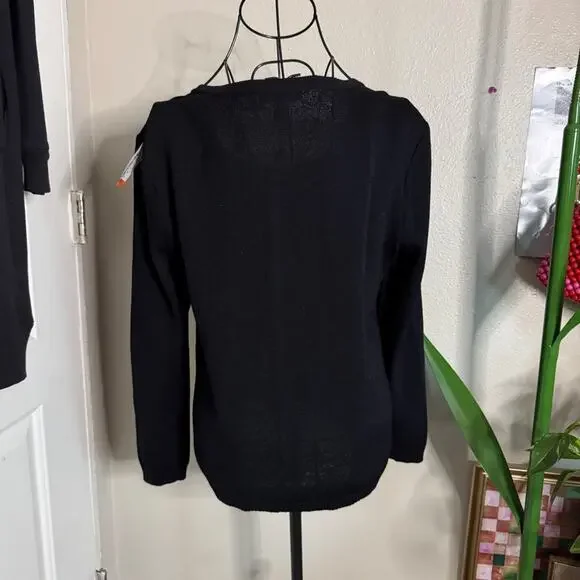 St. John Sport Round Neck Long Sleeve Knit Top sz M - Picture 6 of 9